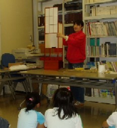 あんどん体験の様子